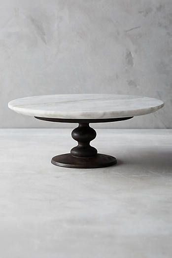White Marble & Dark Metal Cake Stand AH-193 Moradabad